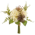 Buquê De Flor Artificial Dálias Off-white | Flores Permanente